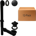 Westbrass 594144-12-62 594144 14' Bath Waste & Overflow Assembly, 12-Pack, Matte Black