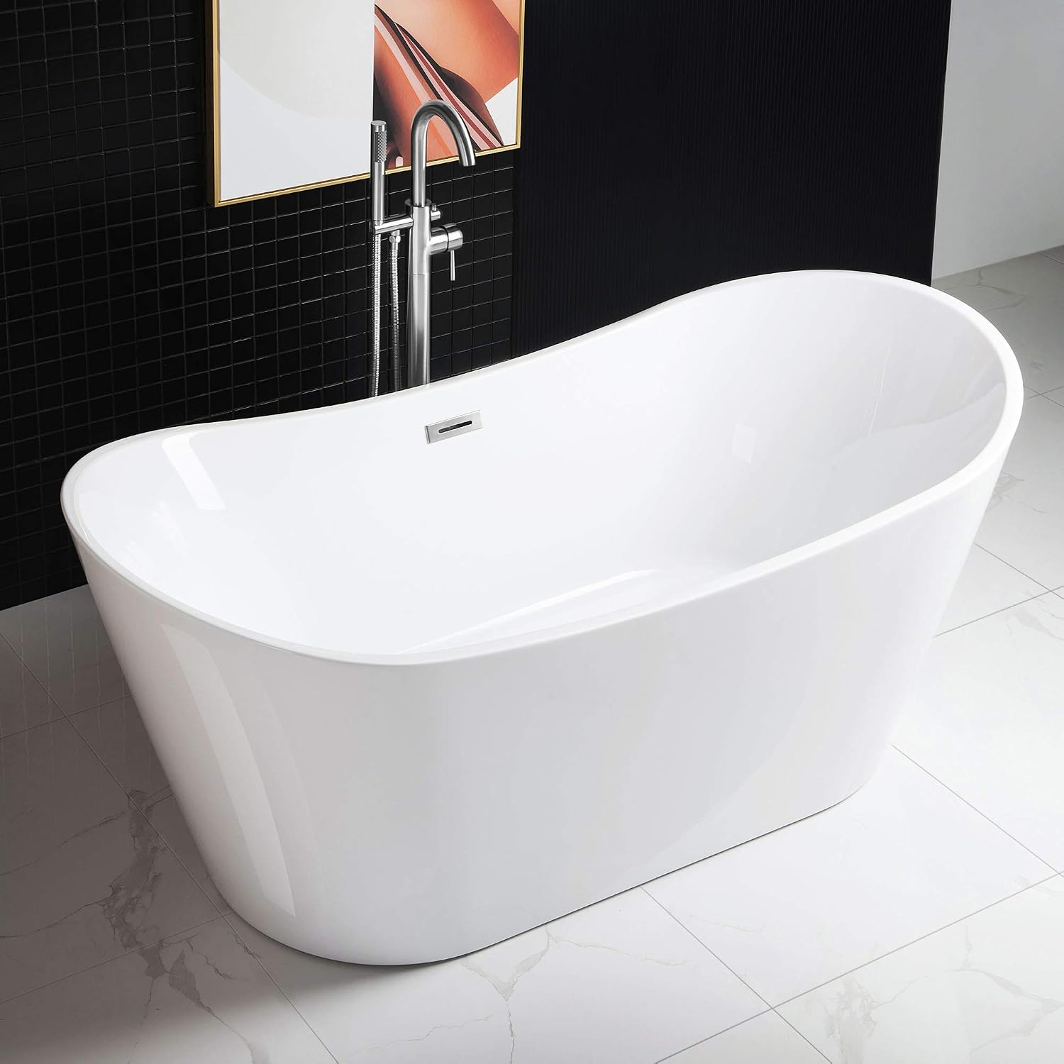 WOODBRIDGE B0017-C-Drain &O Bathtub, Chrome