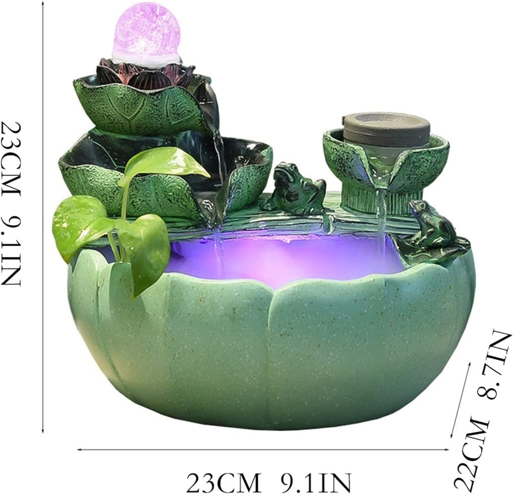 HIHELO Tabletop Fountain Tabletop Fountain Living Room Desktop Running Water Decoration Office Desktop Fountain Decoration with Atomizer Indoor Fountain
