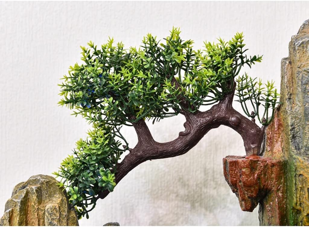 HIHELO Desktop Fountain Tabletop Fountain Rockery Table Top Fountain Home Decoration Ornaments for Home, Living Room, Study Room, Office Water Fountain Outdoor (Color : Without Nebulizer)