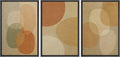 SIGNLEADER Framed Canvas Print Wall Art Set Boho Neutral Abstract Shapes Illustrations Modern Art Boho Decorative for Living Room, Bedroom, Office - 24'x36'x3 BLACK