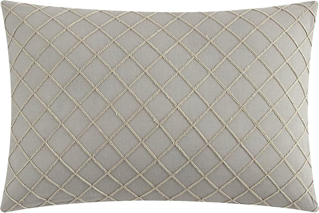 Chic Home Taupe Bed in a Bag Comforter Set, King Size (5 Pieces), New York & Company Trinity - Polyester Bedding with Jacquard Interlaced Pattern - Comforter, Pillow Shams and Decorative Pillows