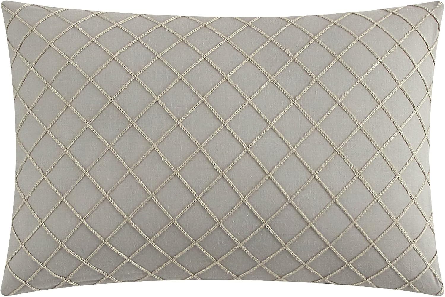 Chic Home Taupe Bed in a Bag Comforter Set, King Size (5 Pieces), New York & Company Trinity - Polyester Bedding with Jacquard Interlaced Pattern - Comforter, Pillow Shams and Decorative Pillows