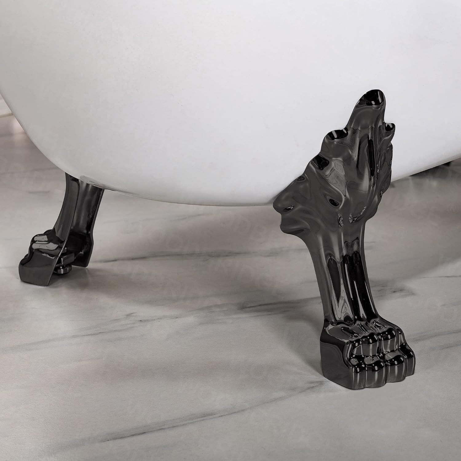 WOODBRIDGE B0023-MB-Feet+MB-Drain Bathtub, Matte Black