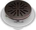 Delta 4 Inch Oil Rubbed Bronze Tile-In Round Shower Floor Drain with Gasket and Removable Drain Gate, Venetian Bronze DT061411-RB