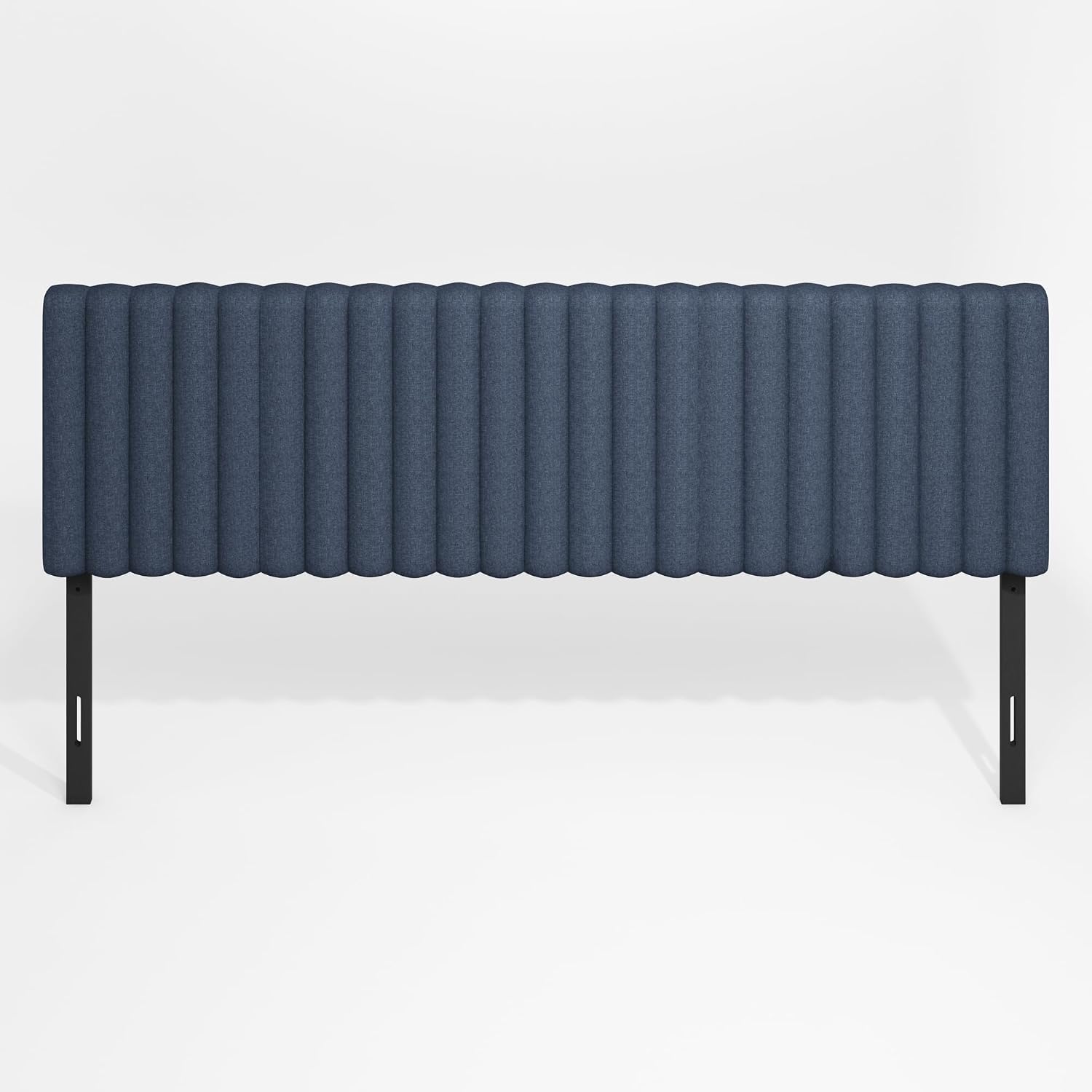 Furinno Roanne Headboard King Size, Tufted Upholstered Wooden Headboard, Bed Frame Mount Head Board, Easy Assembly, for Bedroom, Dorm, Blue Denim