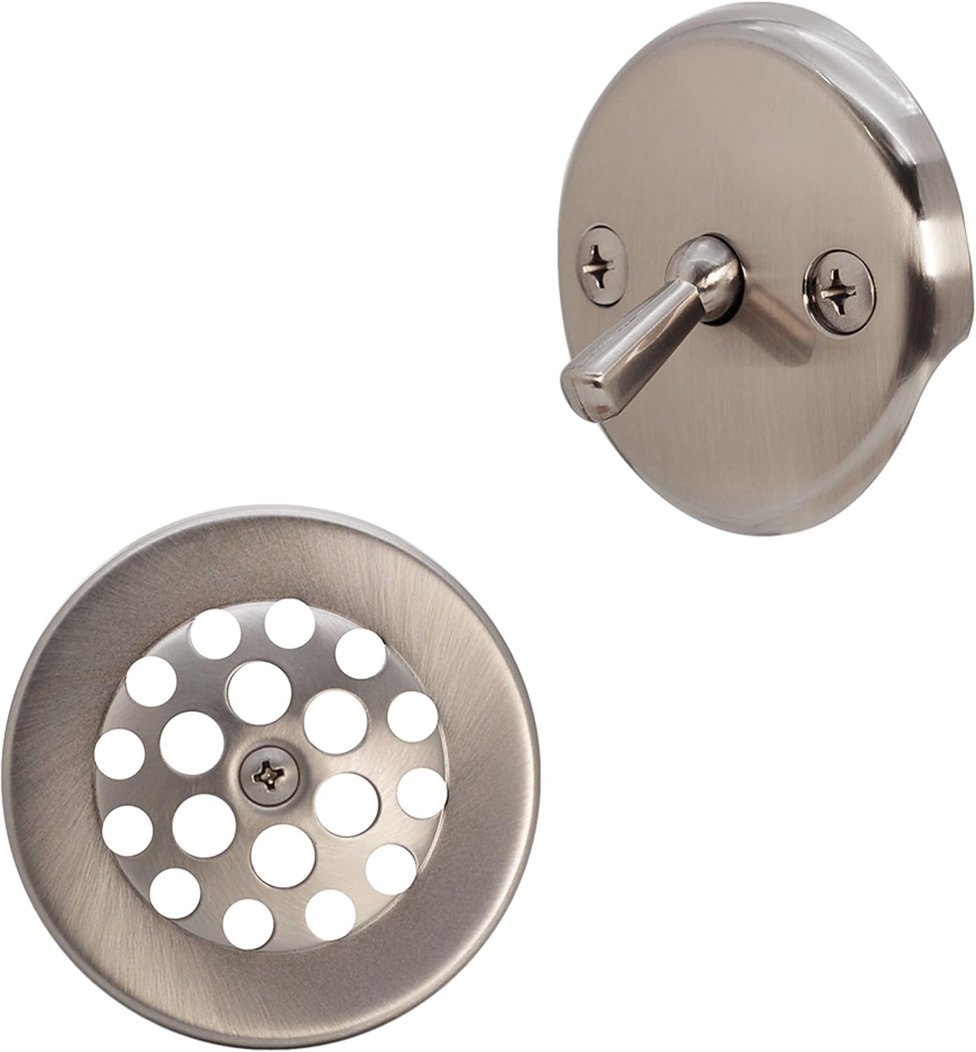 Westbrass A323-20 14' Bath Waste & Overflow Assembly with Trip Lever and Beehive Strainer Grid Drain, Stainless Steel