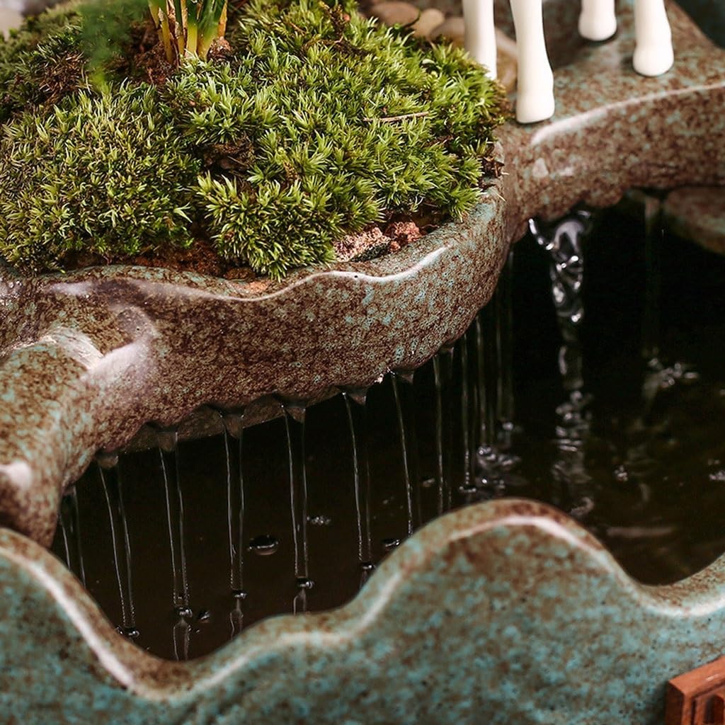 GUERNSEY Tabletop Fountain Home Living Room Desktop Water Fountain Small Ornaments Home Porch Desktop Decoration Study Desktop Decoration Indoor Fountain
