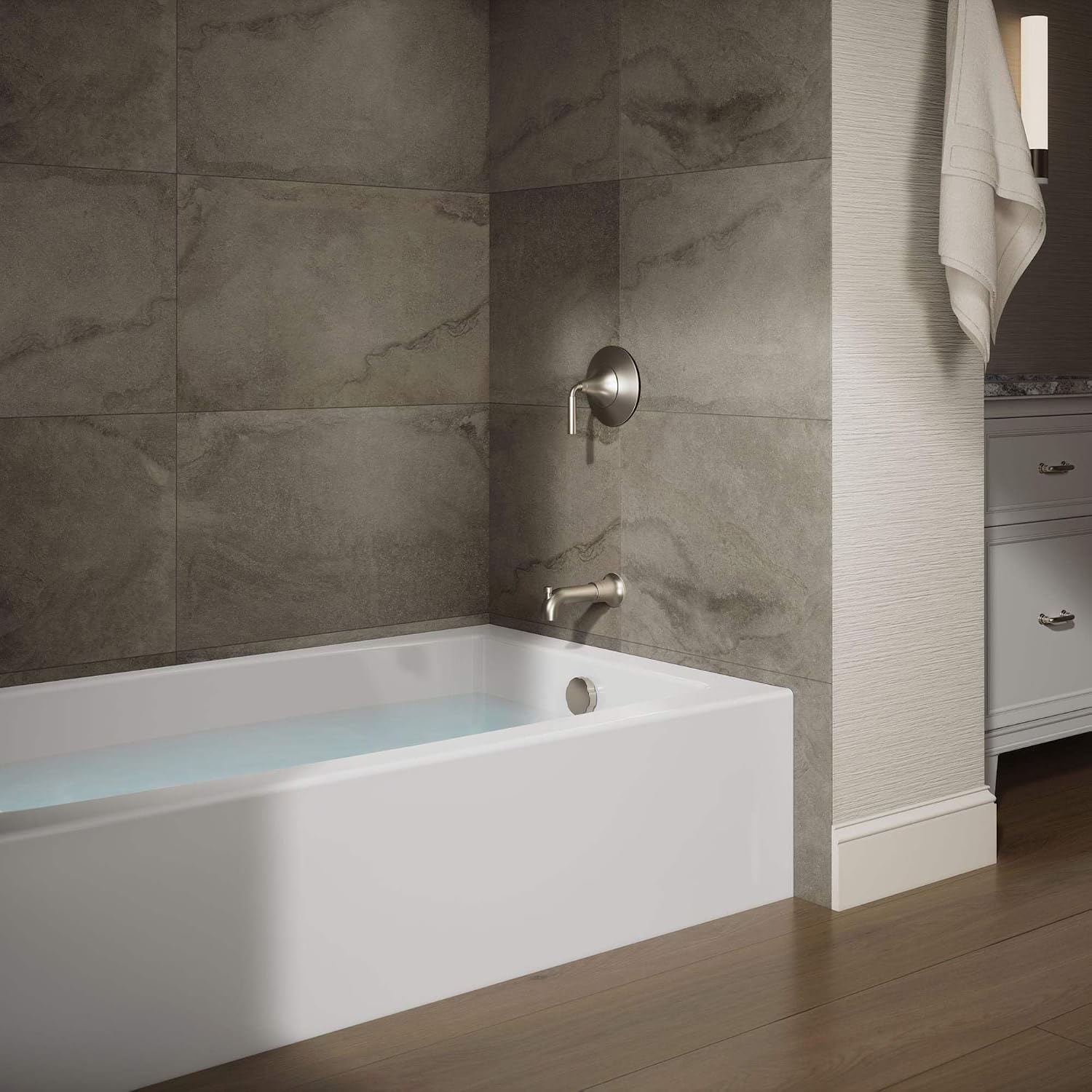 Kohler K-26107-RA-0 Entity 60' x 36' Alcove Bath, Right Drain, White