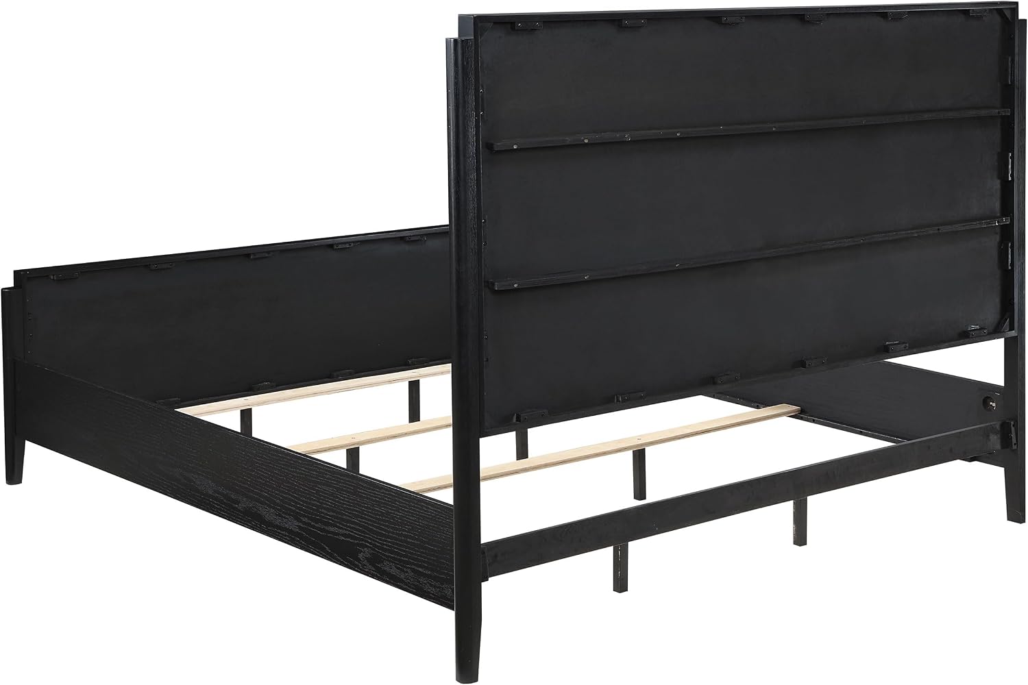 Coaster Home Furnishings Brookmead Transitional 4-Piece Bedroom Set Queen Size Panel Bed Frame 60-inch Headboard Black 224711Q-S4