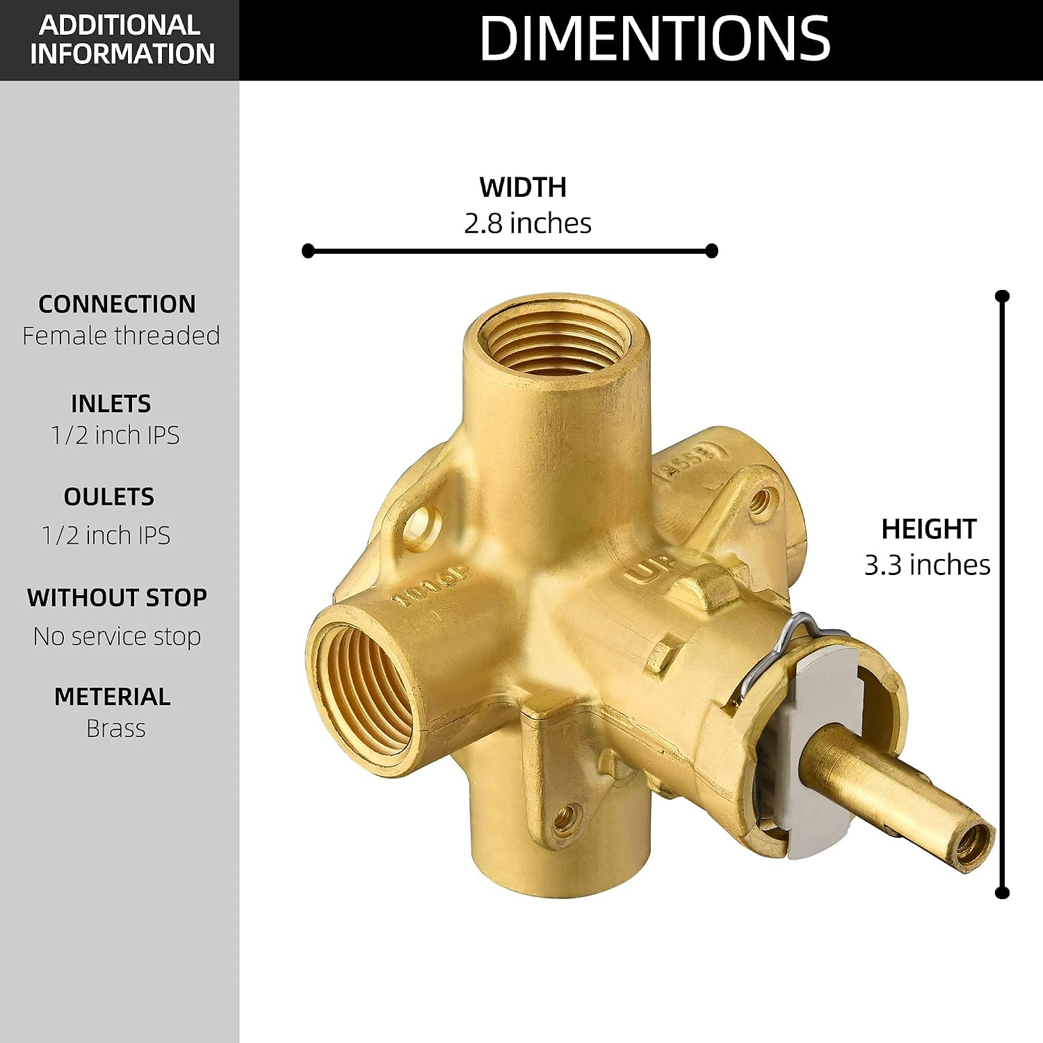 Tearel Replacement for Moen Posi Temp Shower Valve and Trim Kit, Complete Set for Tub and Shower Faucet, Includes Valve Body, Handle, Escutcheon Plate, Tub Spout, Brushed Nickel