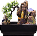 HIHELO Tabletop Fountain Desktop Rockery Fountain Office Lucky Fountain Desktop Waterfall Fountain Indoor Water Decorative Fountain Indoor Fountain (Size : No Atomizer)