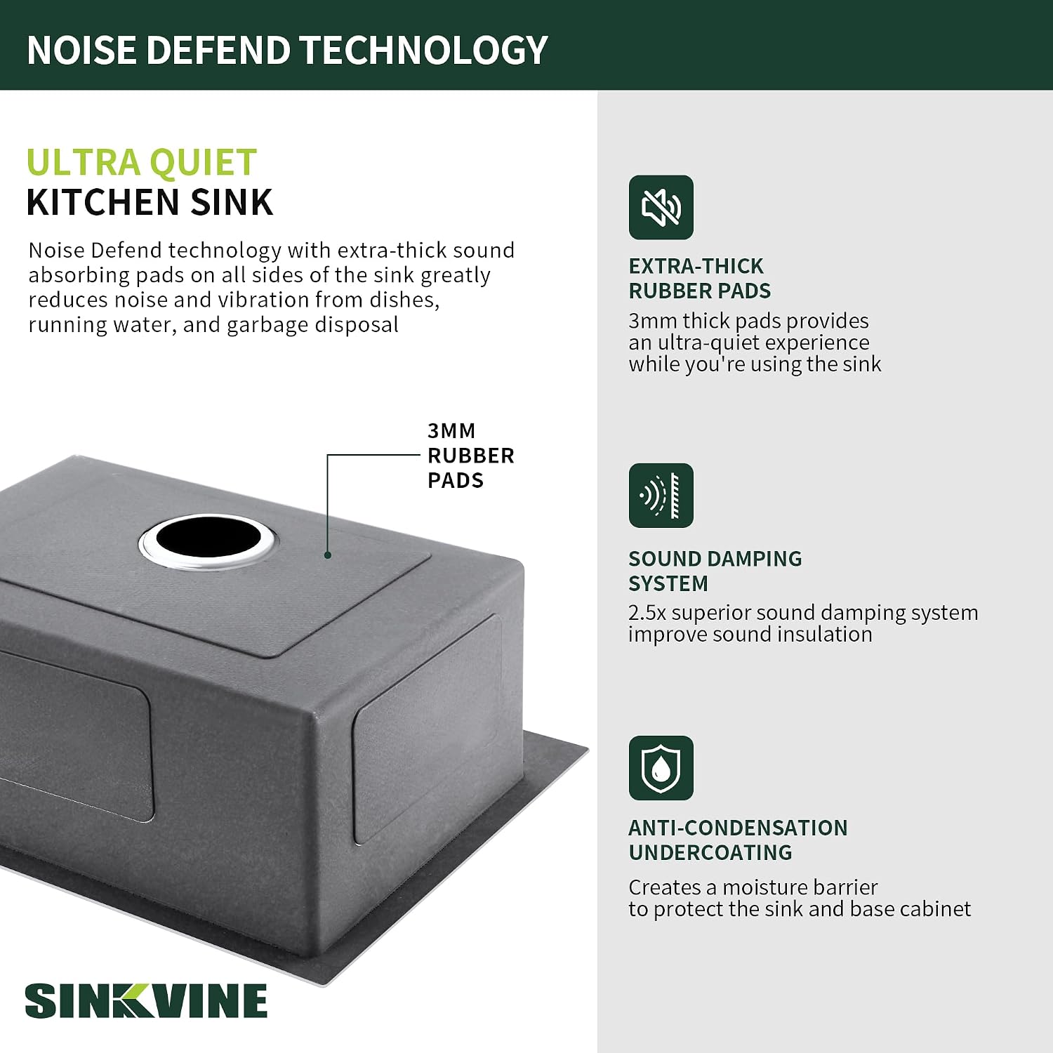25-Inch Drop-In Kitchen Sink, SINKVINE 25' x 22' Stainless Steel Indoor and Outdoor Sink, Top Mount Large Deep Single Bowl Sink for Laundry Room, with Drain Strainer, Bottom Grid, Roll-up Drying Unit