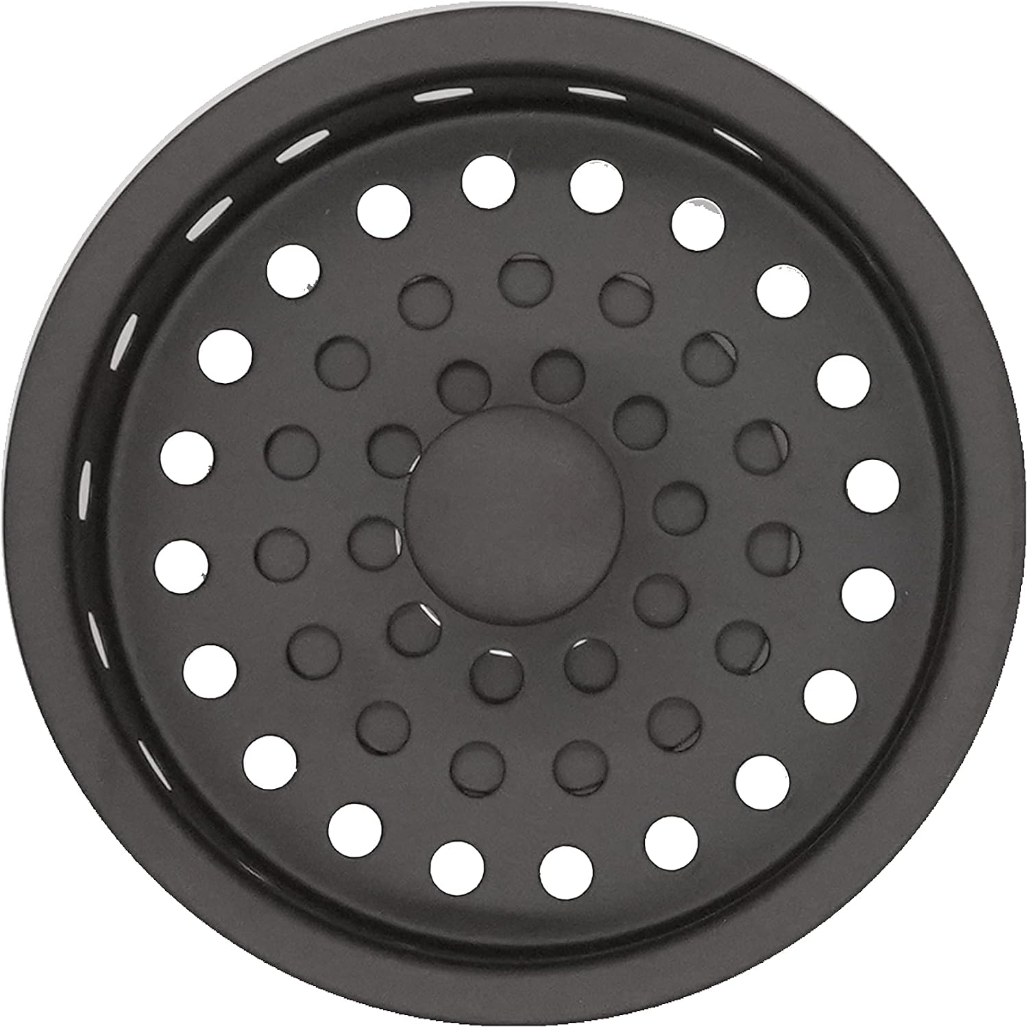 Westbrass CO2165S-62 COMBO PACK 3-1/2' Post Style Large Kitchen Sink Basket Strainer and Waste Disposal Drain Flange with Basket Strainer, Matte Black