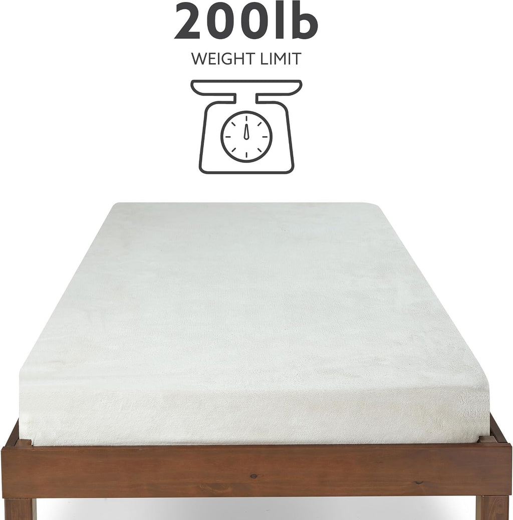 Powell Fordham Walnut Solid Pine Wood Twin Sized Platform Bed and Two Drawer Nightstand