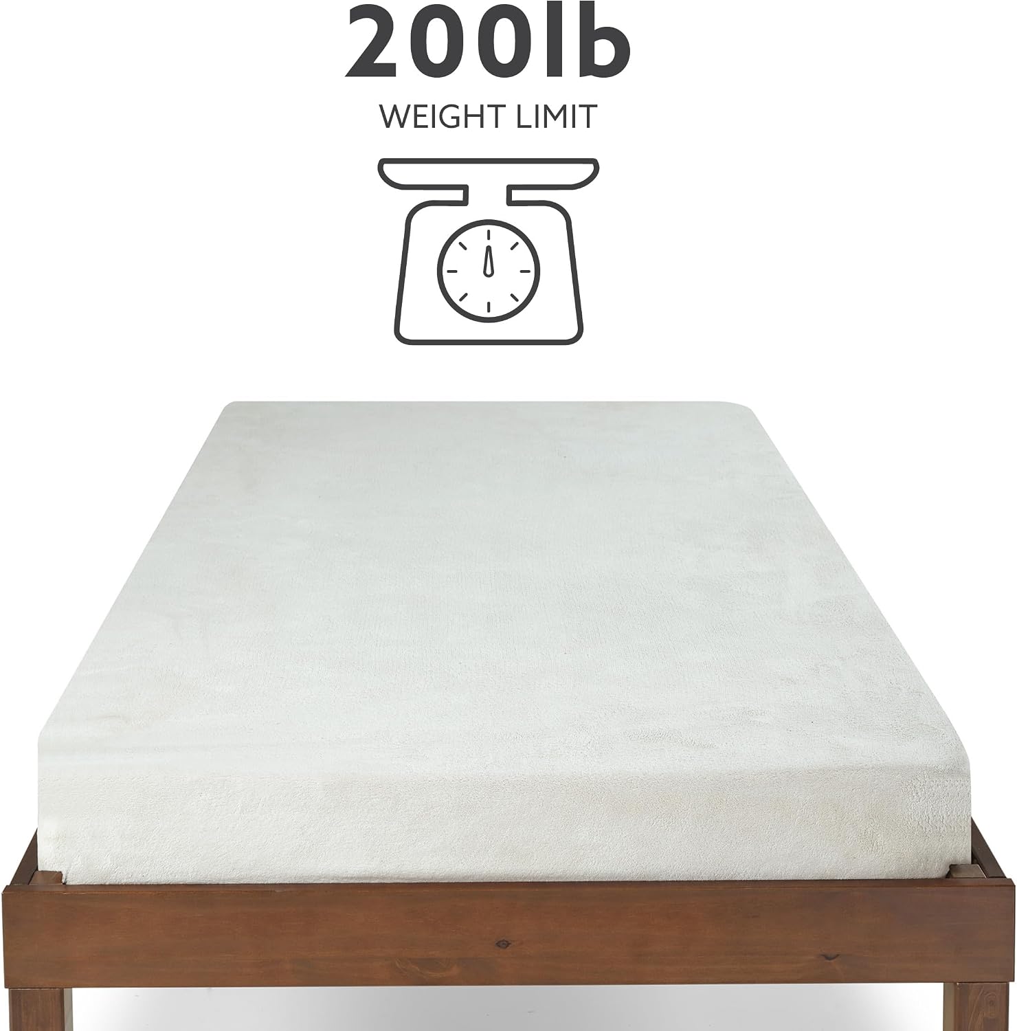 Powell Fordham Walnut Solid Pine Wood Twin Sized Platform Bed and Two Drawer Nightstand