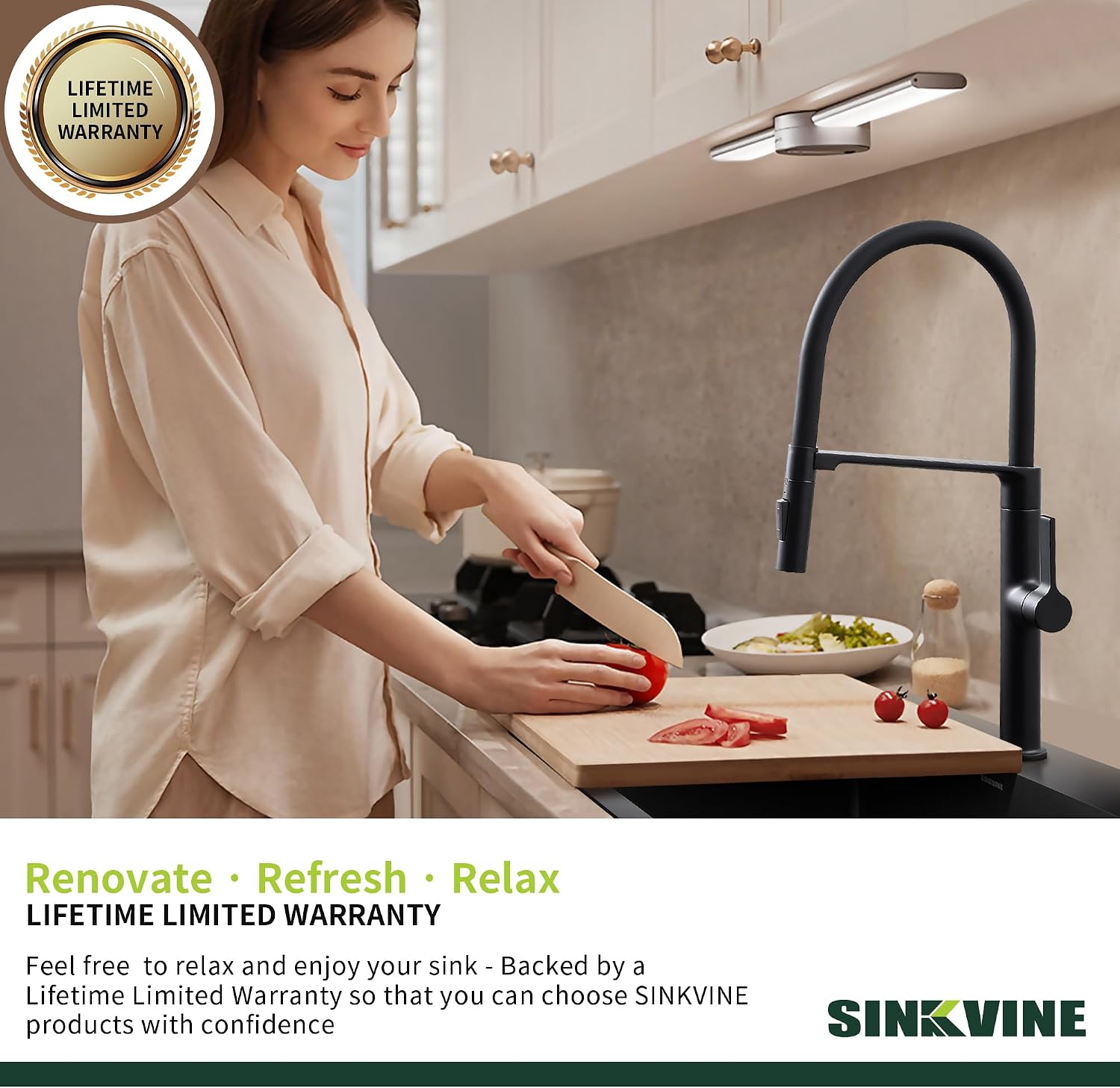 Drop-In Deep Laundry Sink 25 x 22 inch Black, SINKVINE Single Bowl Nano Stainless Steel Kitchen Sink for Outdoor and Indoor Top Mount, with Drain Strainer, Bottom Grid, Roll-up Drying Unit, Dark Gray
