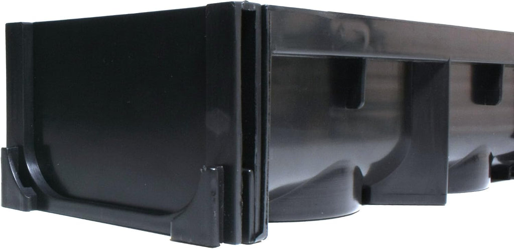 URA WATER - Model UA-100 - Drainage Trench Set - Channel Drain with Grate - Black Plastic - 3 x 39 - (117' Total Length)