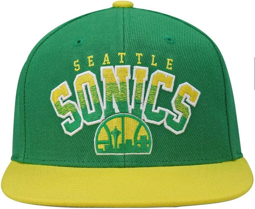 Mitchell & Ness Seattle Supersonics Sonics Gradient Snapback Hat Cap - Green
