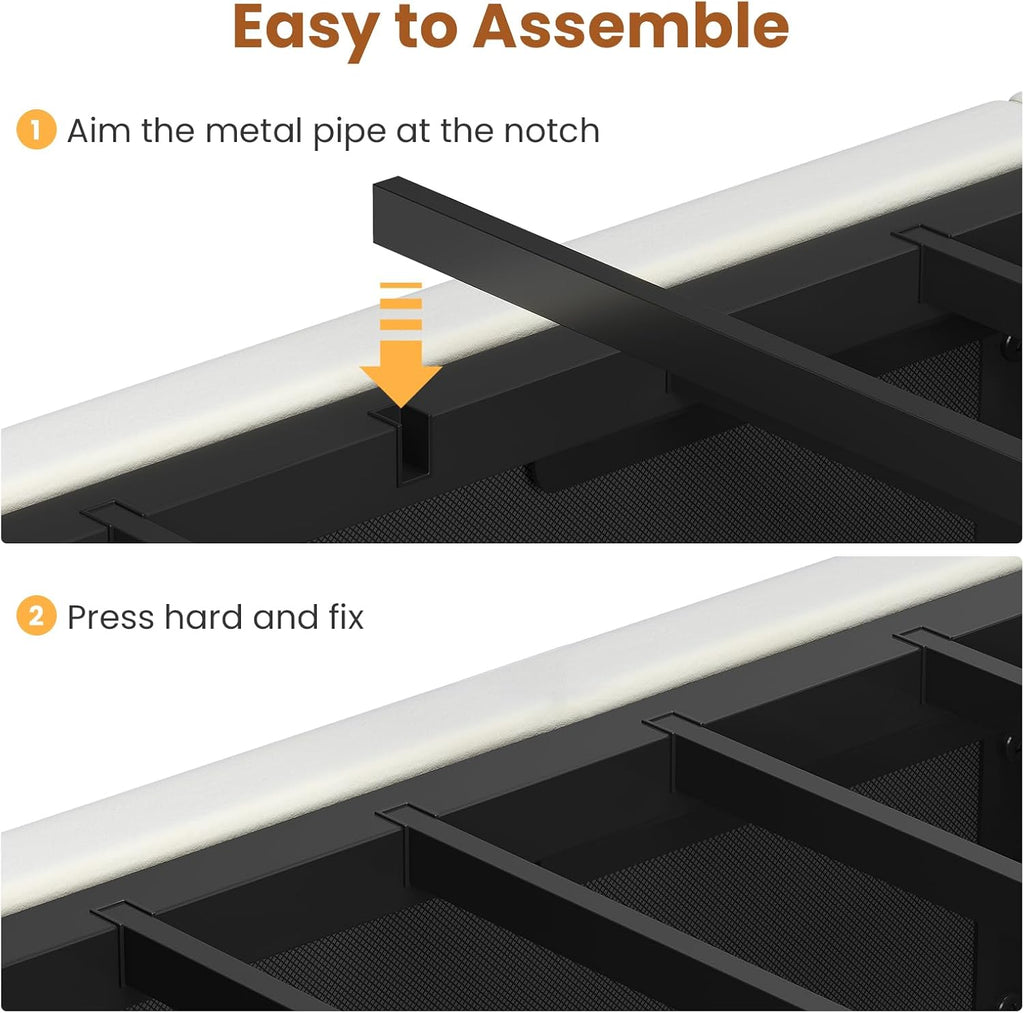 ADORNEVE Lift Up Storage Full Bed Frame with LED Lights, Hidden Storage Headboard and Charging Station, Upholstered Platform Bed, LED Bed with Hydraulic, No Box Spring Needed, Creamy White