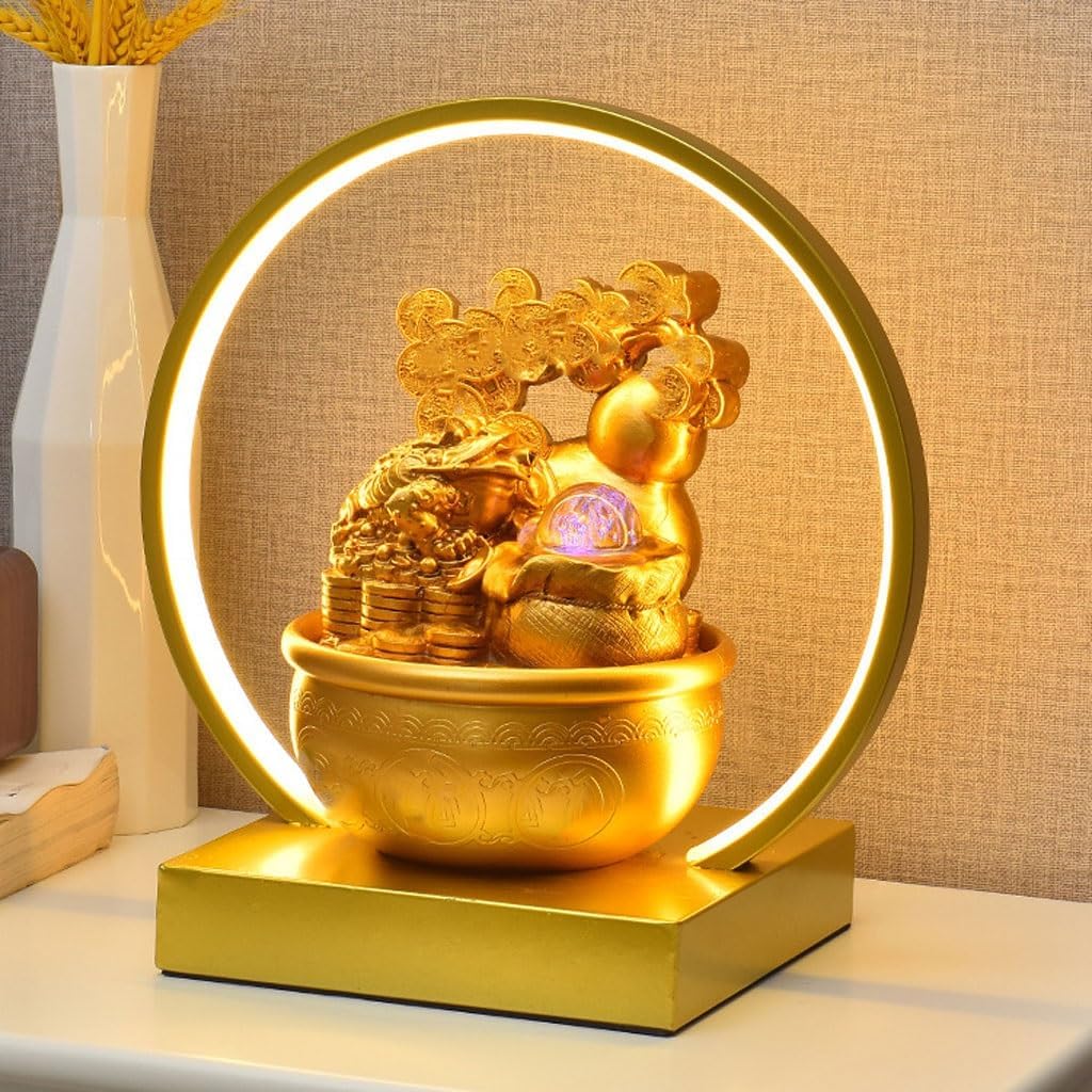GUERNSEY Tabletop Fountain Chinese Style Fountain Water Ornaments Living Room Porch Office Tea Room Desktop Waterscape Ornaments Indoor Fountain
