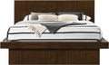 Coaster Home Furnishings Jessica Contemporary 4-Piece Bedroom Set Queen Size LED Panel Bed Frame 43-inch Headboard Cappuccino 200711Q-S4