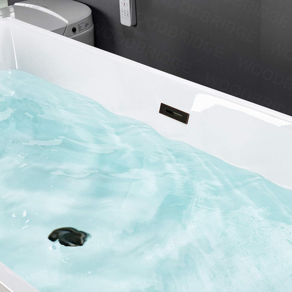 WOODBRIDGE B0003-ORB-Drain &O Bathtub, White