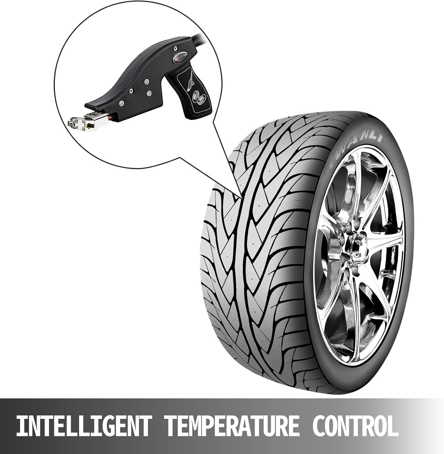 HSD-T100 Tire Groover Machine 400W Grooving Tool With 20 Tire Blades Including U/V-type for Race Car Truck Motorcycle