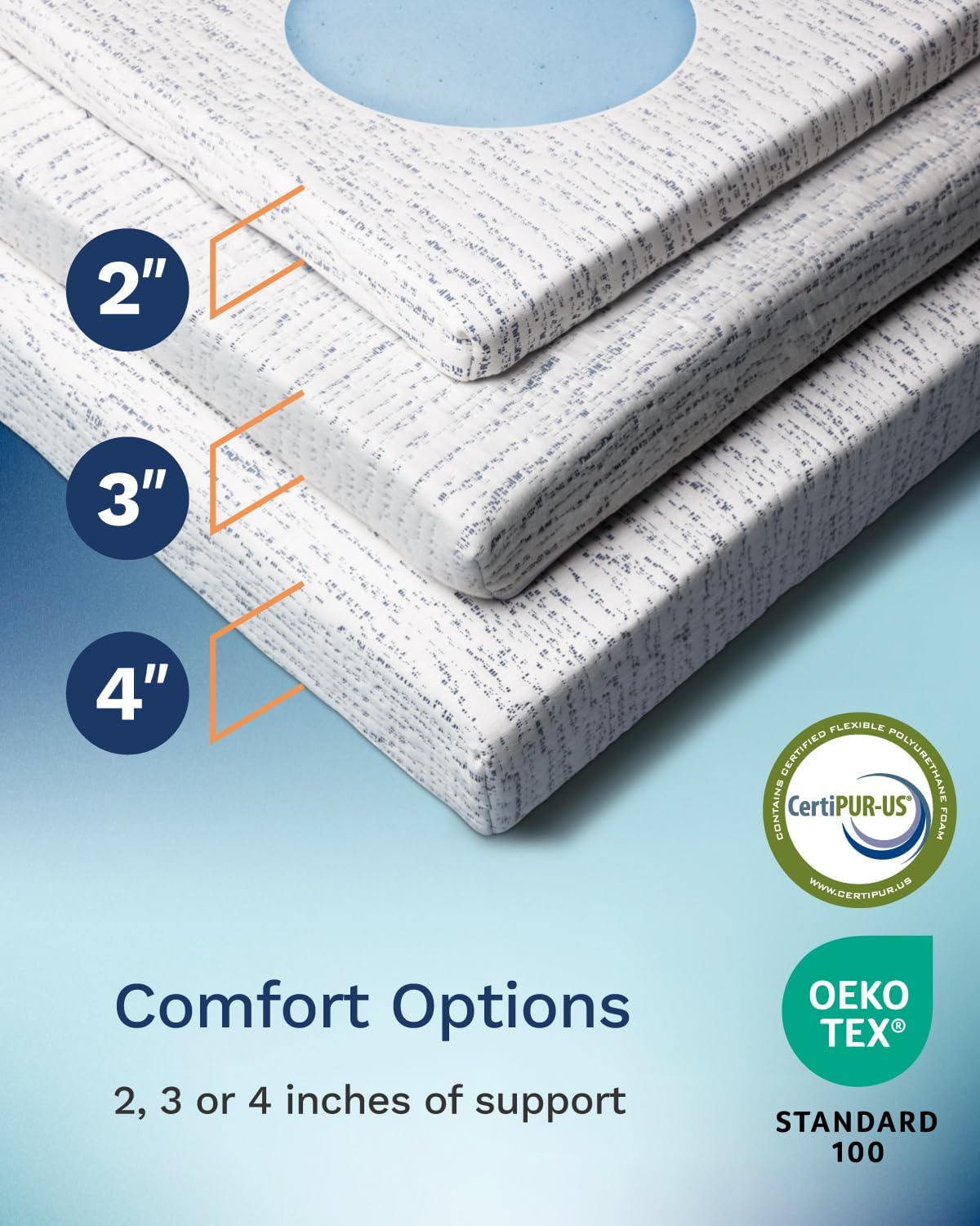 ViscoSoft 4 Inch Memory Foam Mattress Topper Twin XL - Select High Density Extra Long Ventilated Mattress Pad - Removable Bamboo-Rayon Cover