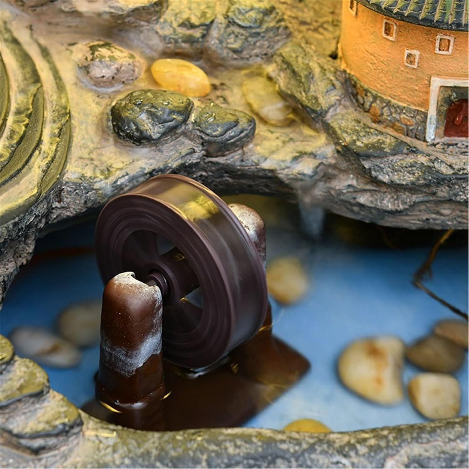 Tabletop Tabletop Fountain Rockery and Water Earthen Building Ornaments for Home Decor Decor