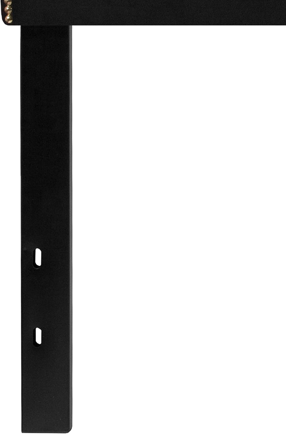 Flash Furniture Lexington Upholstered Queen Size Headboard with Accent Nail Trim in Black Fabric