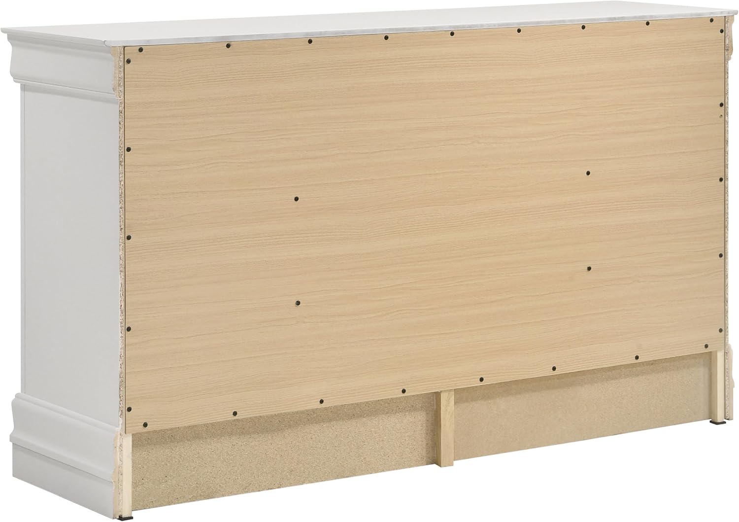 Coaster Home Furnishings Louis Philippe Traditional 4-Piece Bedroom Set Queen Size Sleigh Bed Frame 47-inch Headboard White 202441Q-S4