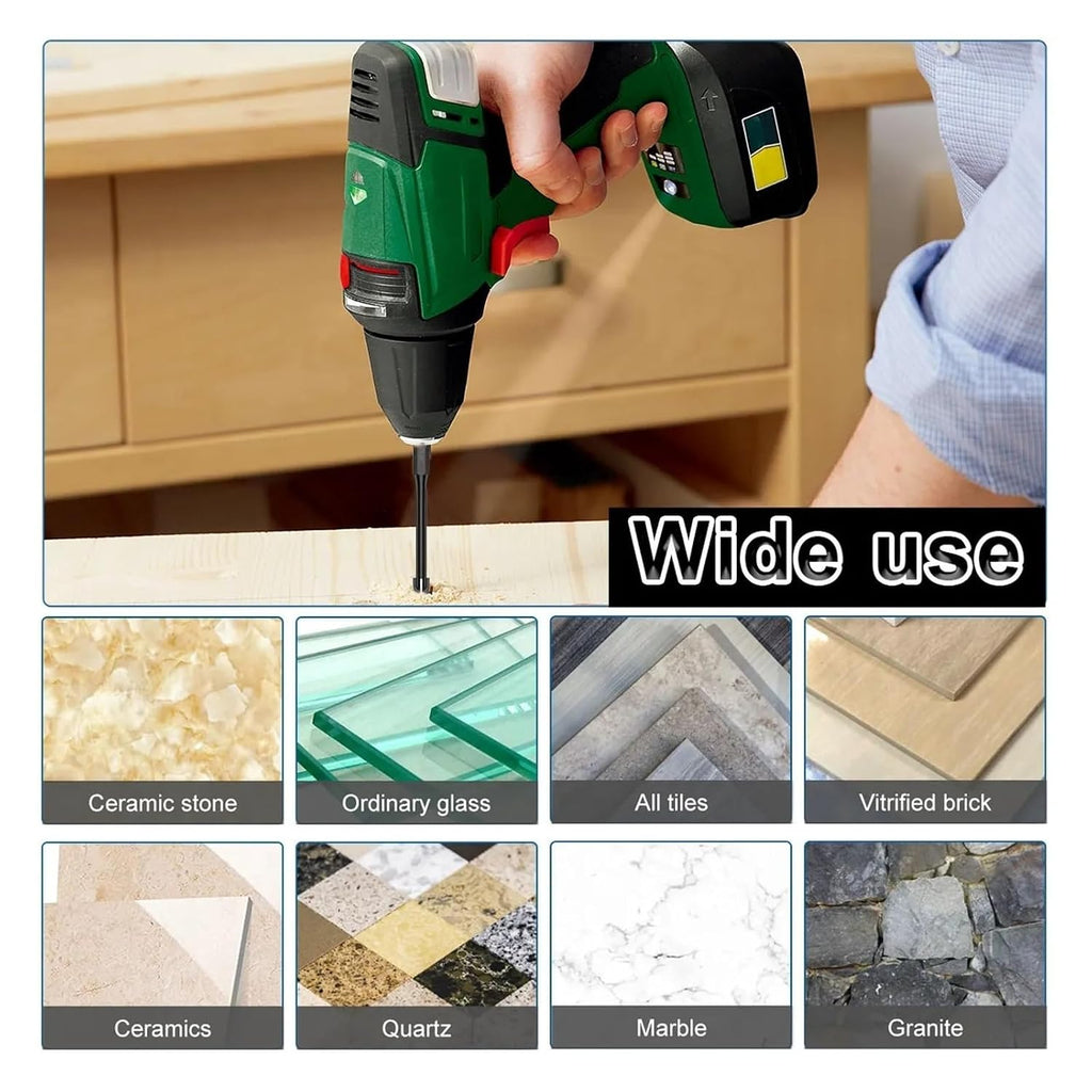 40/10PCS 6mm Cross Hex Drill Bit Set Tile Porcelain Punch Holes for Glass Ceramic Wall Concrete Drilling(40PCS)
