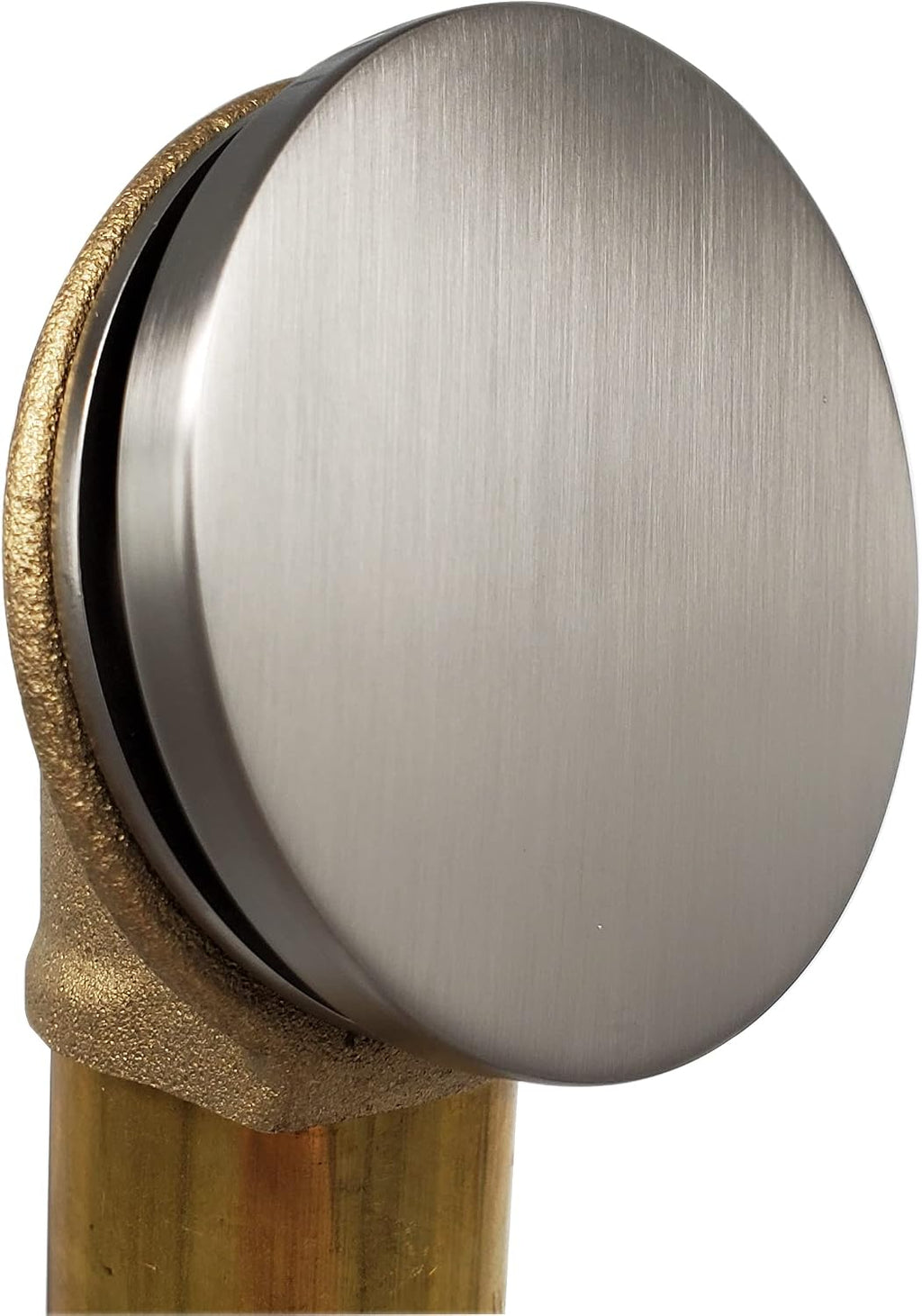 Westbrass D398RK-50-20 1-1/2' NPSM Coarse Thread Mushroom Tip-Toe Bathtub Drain Stopper with Illusionary Overflow Faceplate, Stainless Steel (50-Pack)