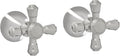 Delta Faucet Cassidy Metal Cross Bathtub Handle Set - H695PN - Classic Bathroom Fixture Set - Compatible with Cassidy Roman Tub Faucets - 2 Handles, Polished Nickel