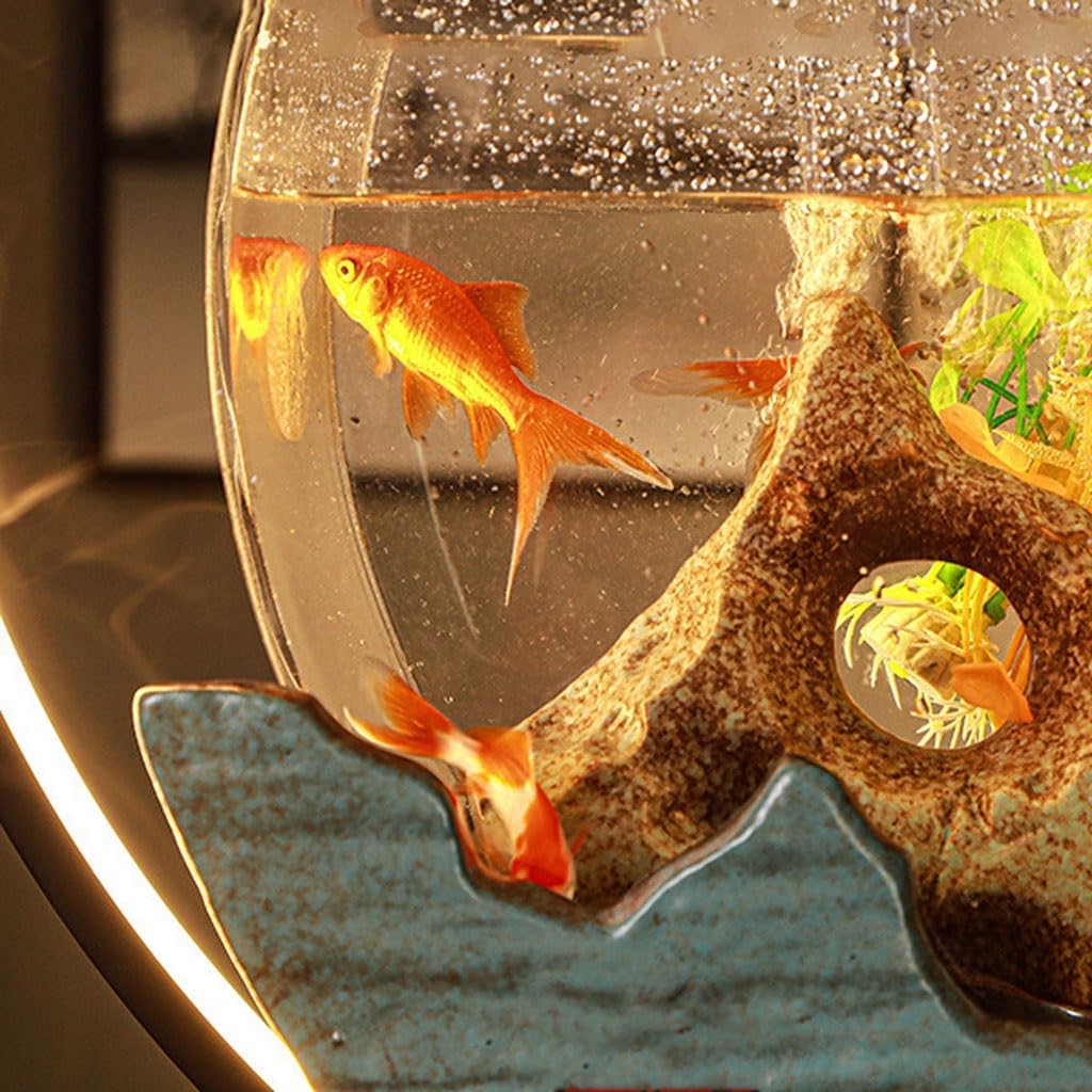 GUERNSEY Tabletop Fountain Ornament Fountain Circulating Water Fish Tank Desktop Living Room Decoration Study Desktop Fountain Indoor Fountain