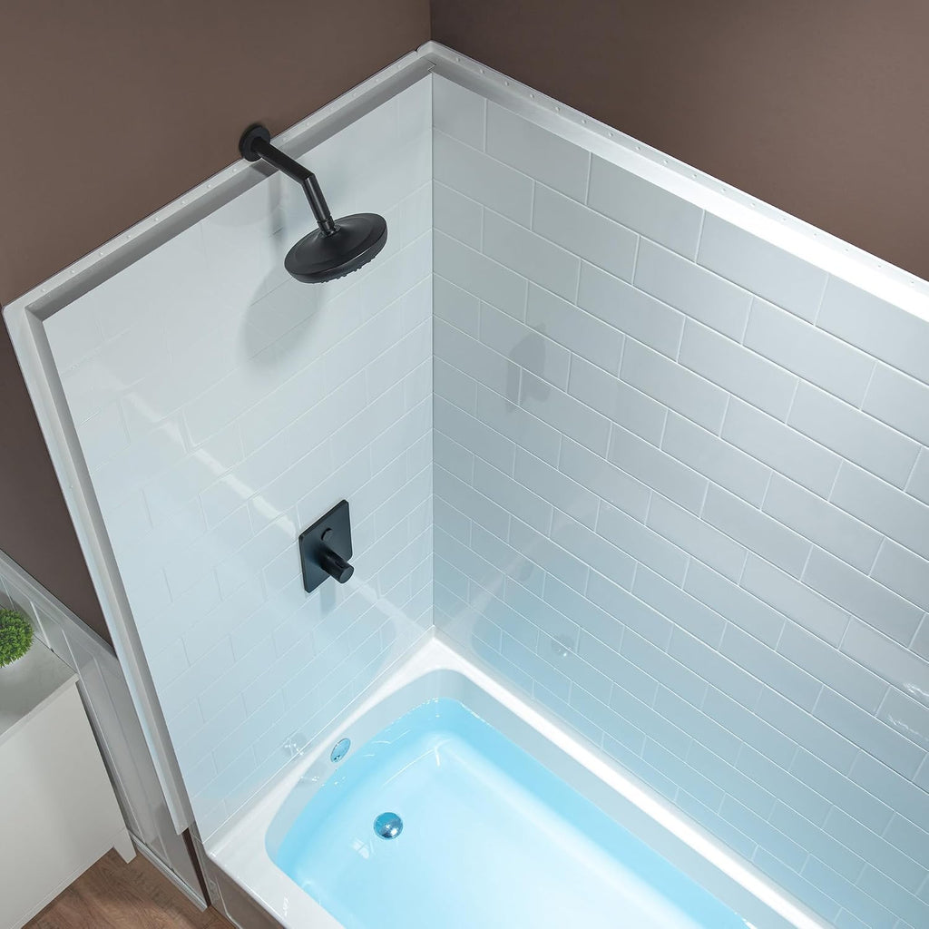 WOODBRIDGE 60' x 32' Four-Piece Direct-to-Stud Alcove Tub Surround with Left-Drain Soaking Bathtub Combo in White