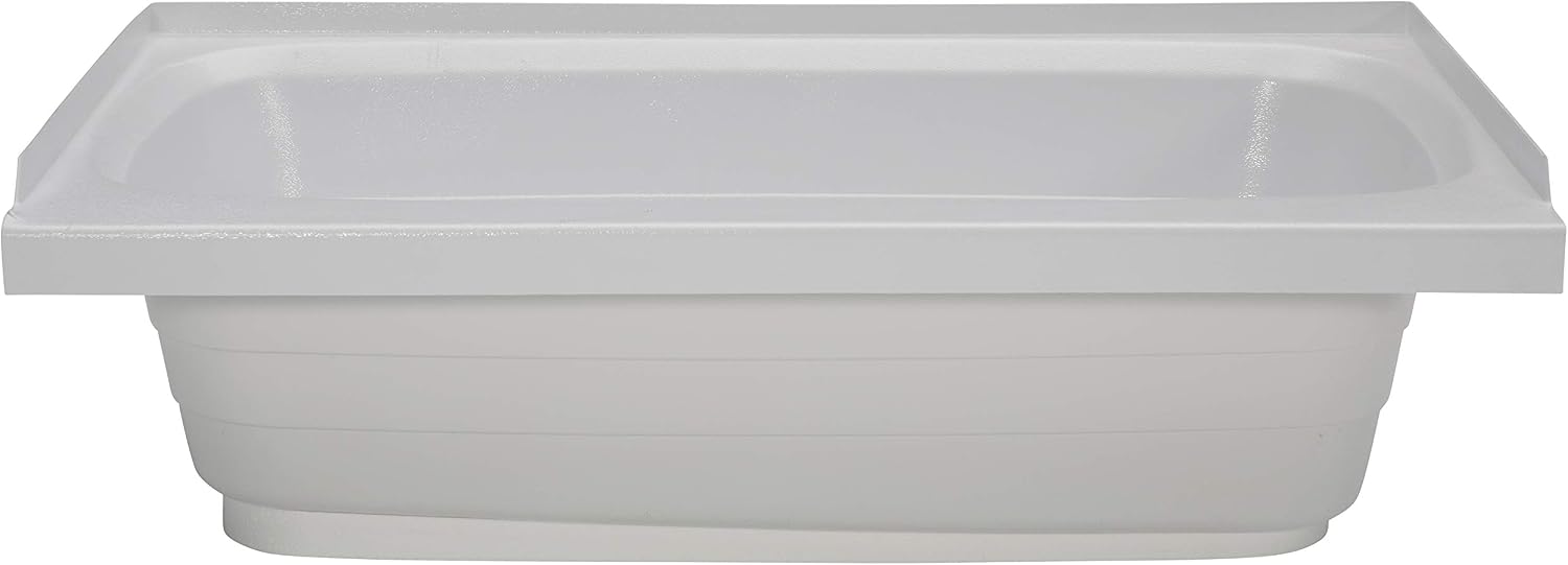 Lippert Replacement 24' x 40' White Bathtub with Right Drain, Scratch-Resistant ABS Acrylic for RVs, Travel Trailers, 5th Wheels, Motorhomes - W2440RHSPK