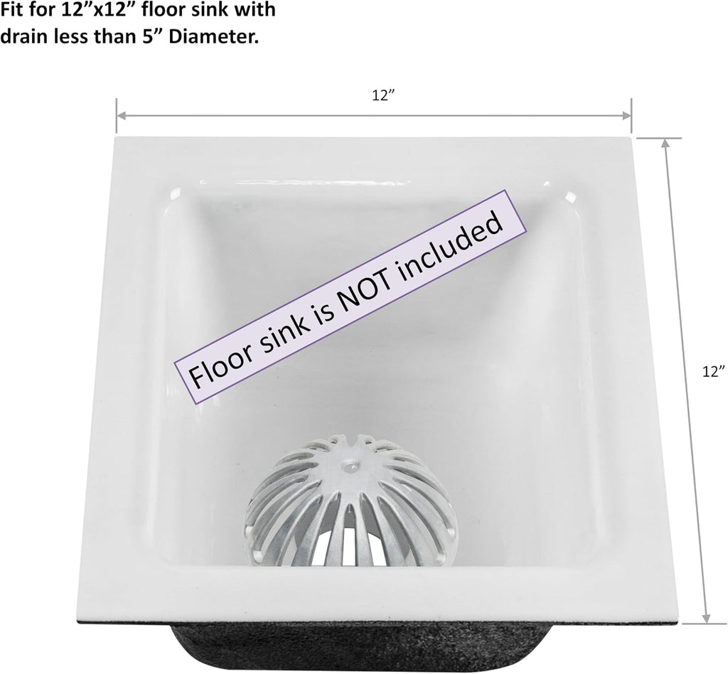Leyso Heavy Duty Aluminum Drain Covers, Sink Drain Cover, Floor Drain Cover, Dome Strainer Cover for Compartment Sink, Kitchen, Outdoor, Garden, Restaurant 5-1/2' W x 2-1/4'H (10 PCS)