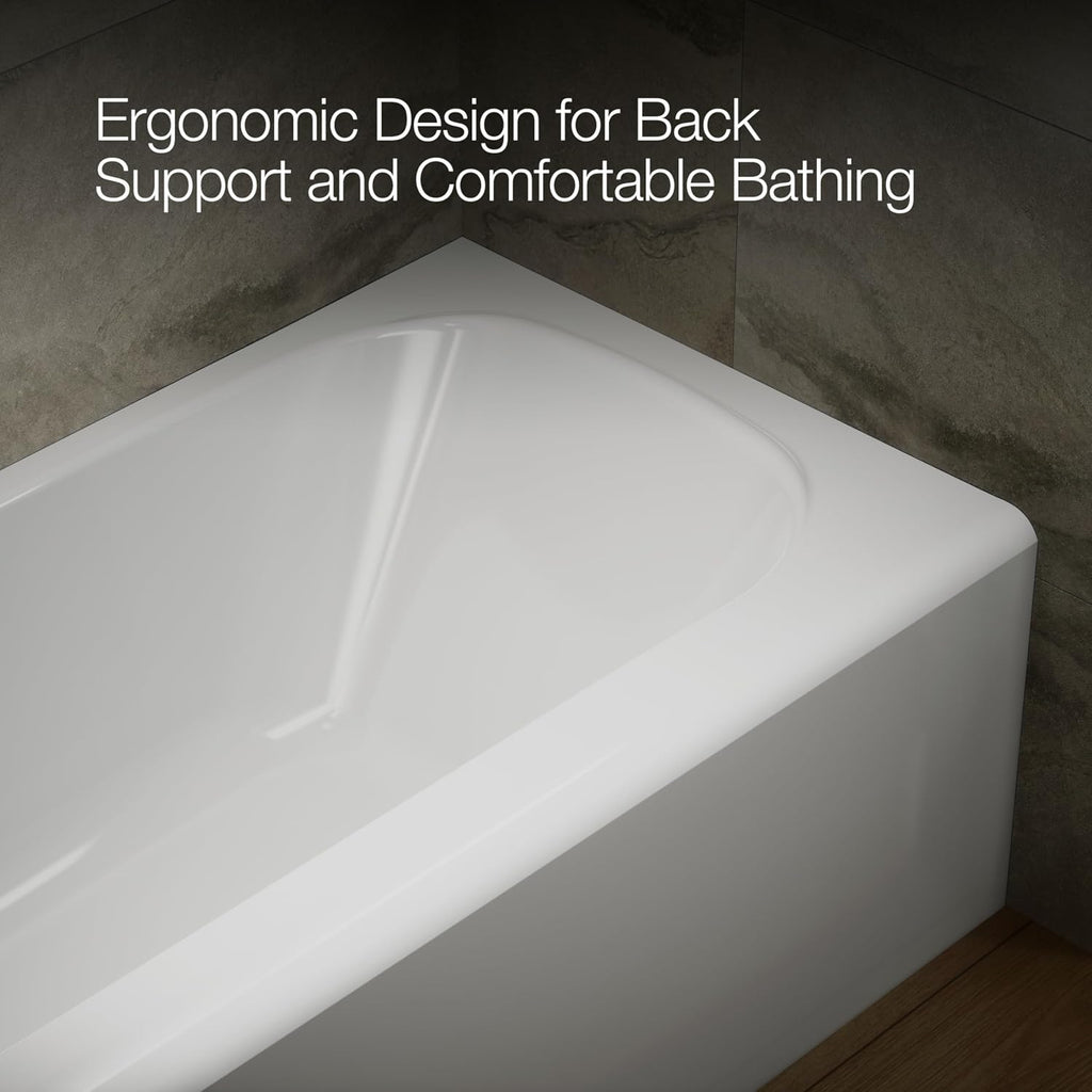 Kohler 25830-LA-0 Avec® 60' x 30' alcove bath, left drain, White