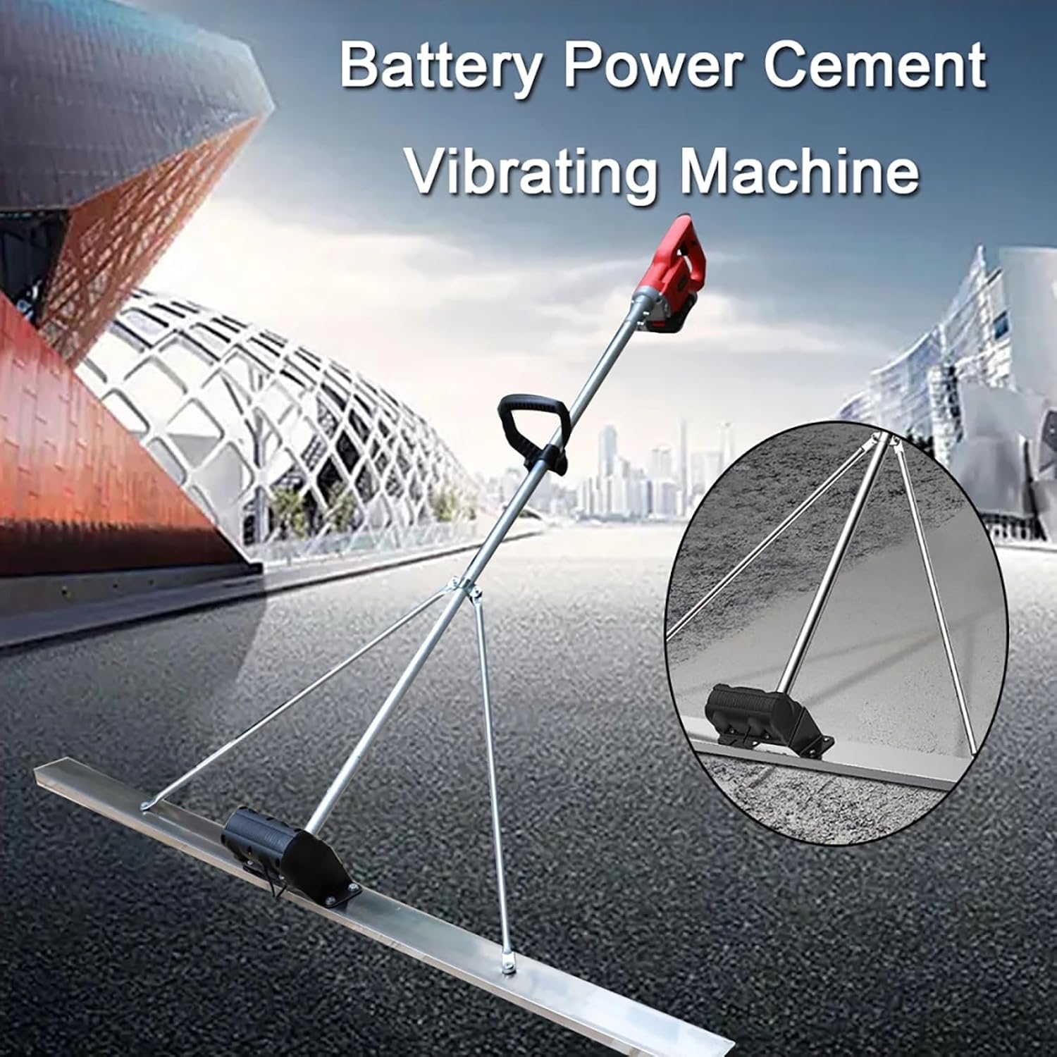 Power Concrete Screed Vibratory Kit,Power Screed Concrete Finishing Tool,6000 RPM 150CM Blade Screed Concrete Finishing Tool,Power Screed Vibration Tool for Concrete Processing