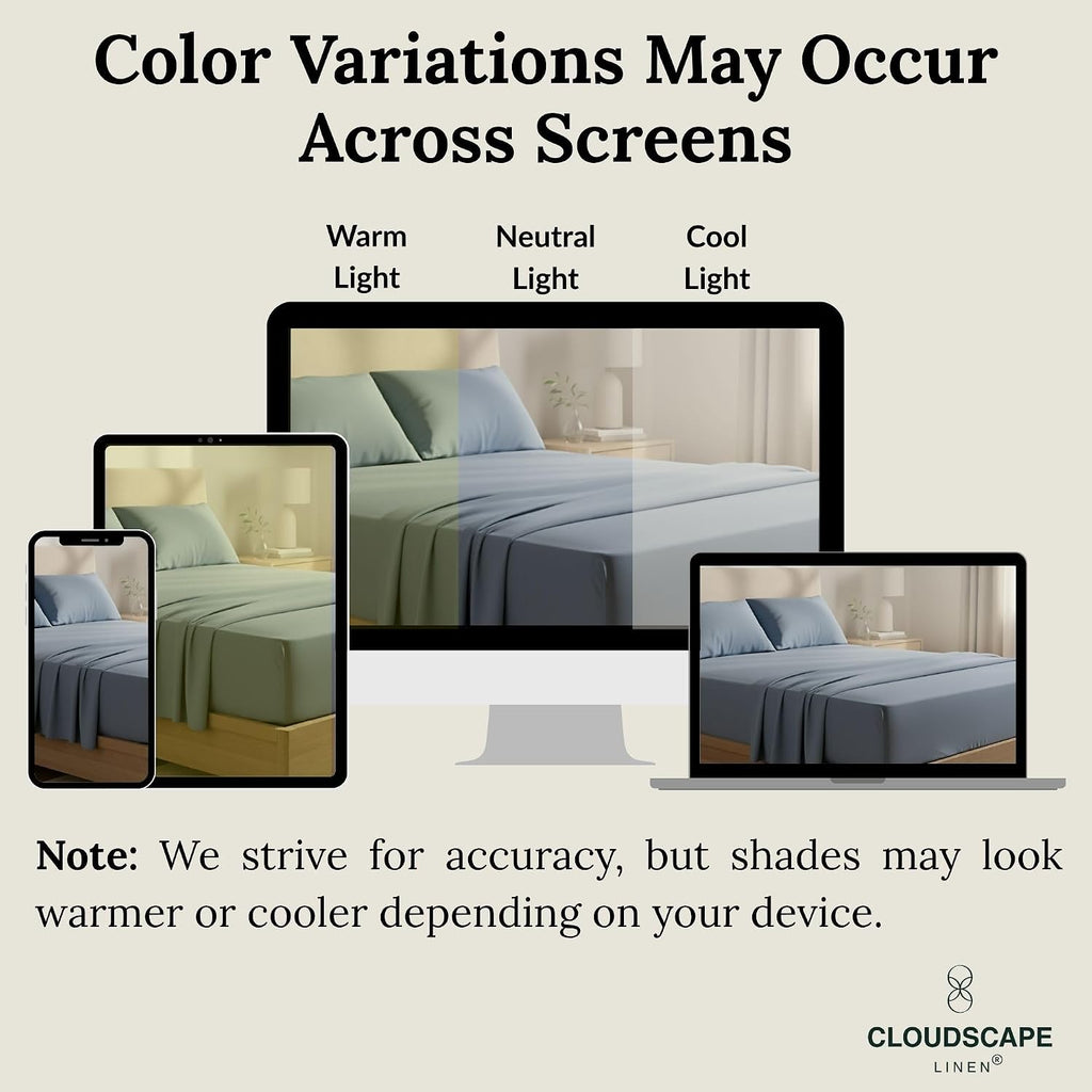 CLOUDSCAPE 100% Egyptian Cotton Sheets Twin XL Size, 3 Pcs Breathable and Naturally Cooling Bedding Set, Long-Staple Cotton for Lasting Softness, Deep Pocket Fitted up to 16', French Blue