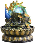 HIHELO Tabletop Fountain Tabletop Fountain Peacock Home Feng Shui Ball Desktop Fountain Dining Table Office Desktop Running Water Feng Shui Ornament Indoor Fountain