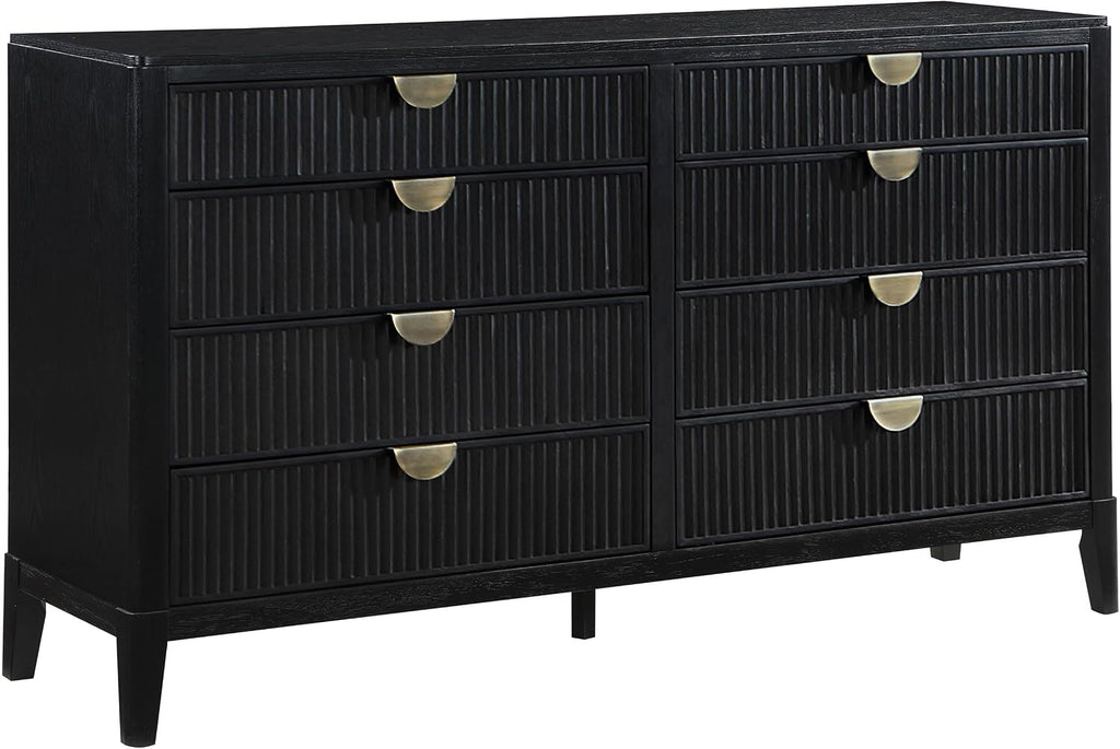 Coaster Home Furnishings Brookmead Transitional 4-Piece Bedroom Set Queen Size Panel Bed Frame 60-inch Headboard Black 224711Q-S4
