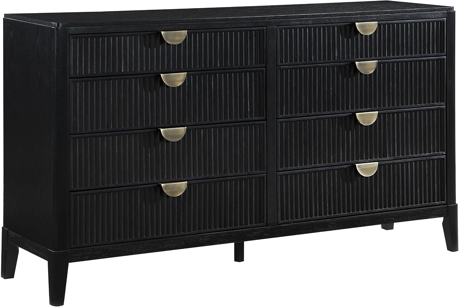 Coaster Home Furnishings Brookmead Transitional 4-Piece Bedroom Set Queen Size Panel Bed Frame 60-inch Headboard Black 224711Q-S4