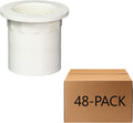 Westbrass 442P-48 1-1/2' NPMS Thread x 2-1/2' Straight Tub Drain Adapter with Slip Inlet, Sch 40 PVC White (48-Pack)