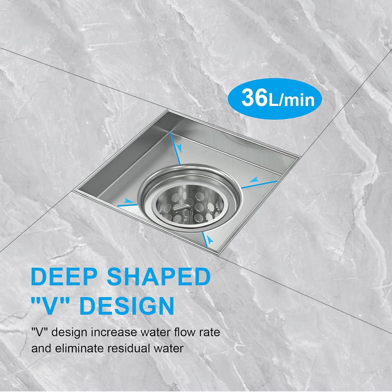 Shower System Set Faucet with 4 Inch Shower Drain, 10' Shower Faucet Set for Bathroom Luxury Rain Mixer Combo Set Wall Mounted Rainfall Square Shower Head Linear Shower Drain (4 inch, Brushed Nickel)