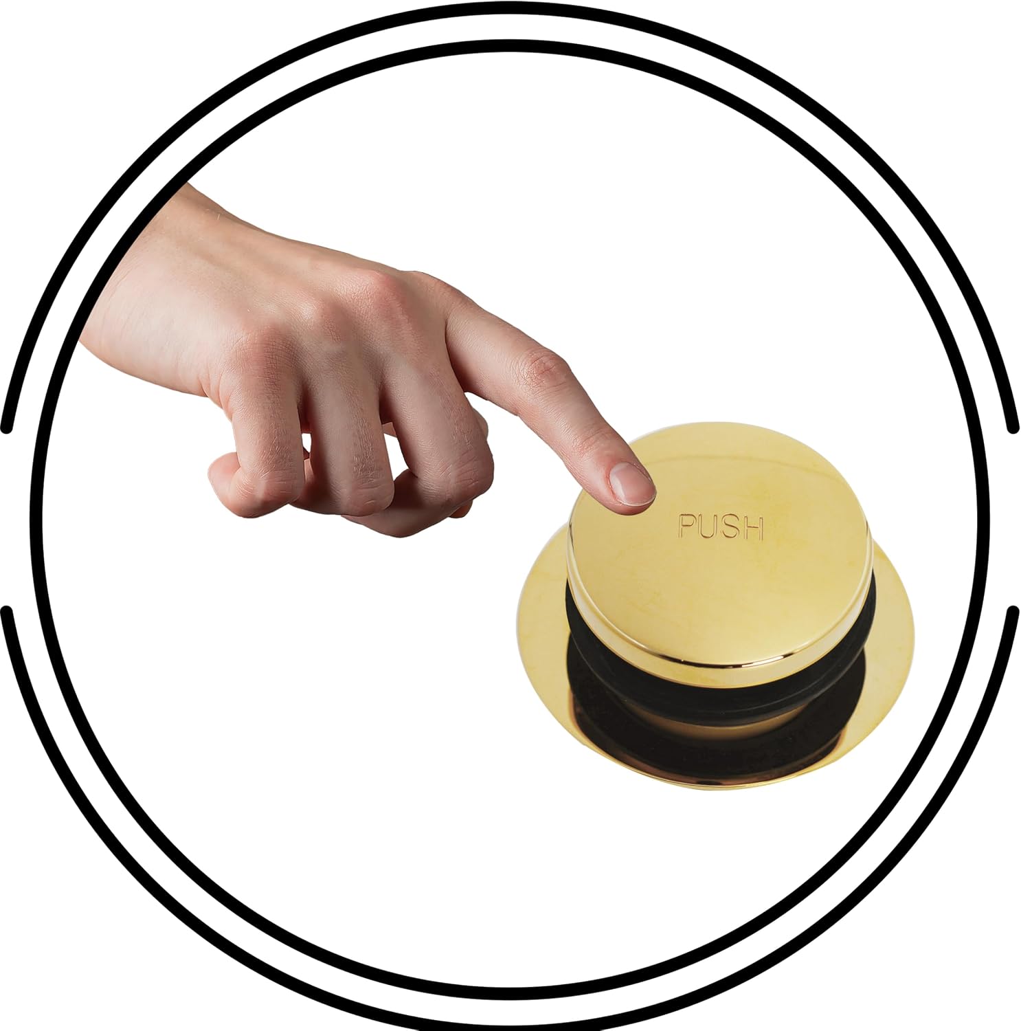 Westbrass D93K-01 Universal Fine or Coarse Thread Replacement Bathtub Tip-Toe Drain Plug with 2-Hole Faceplate, Polished Brass (50-Pack)