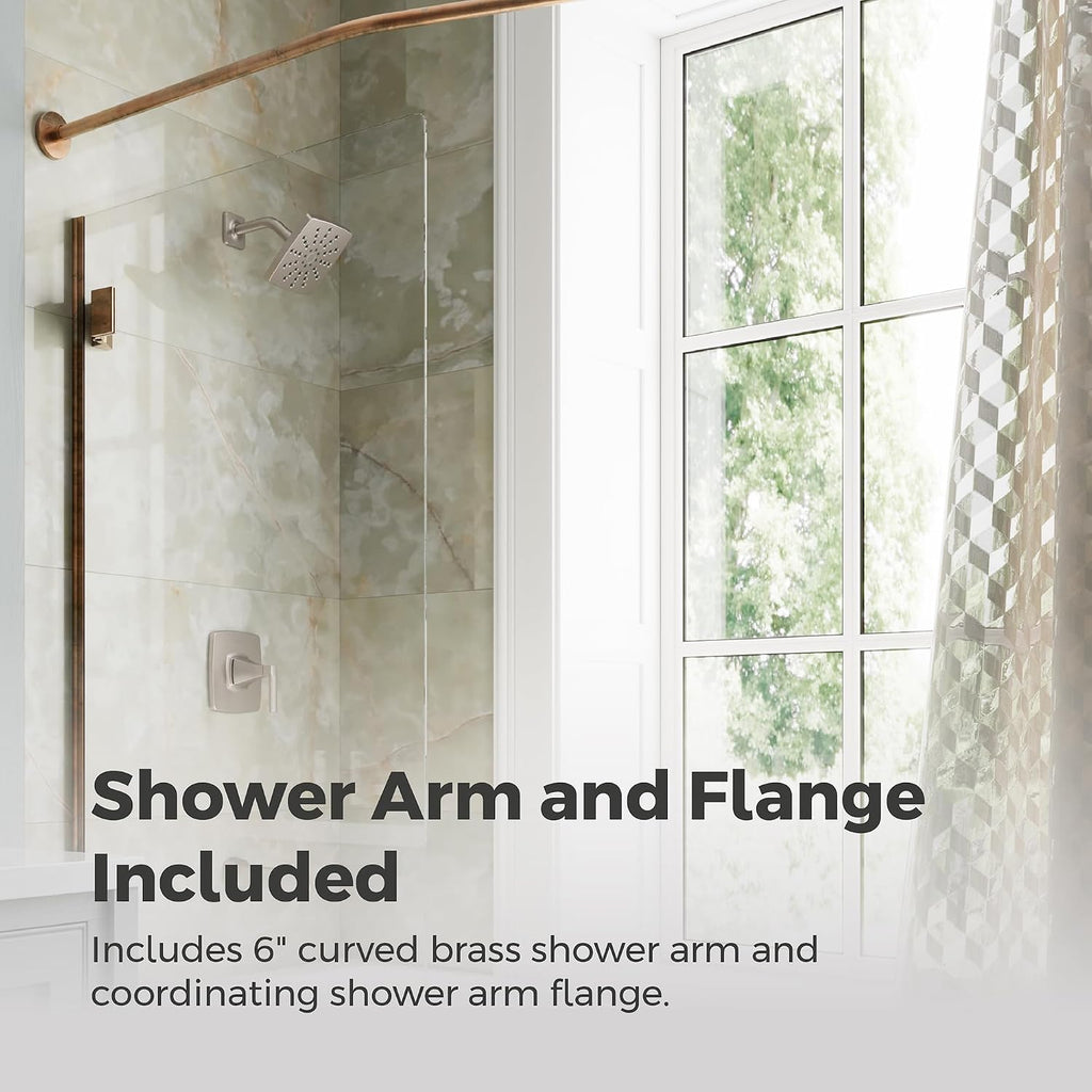 Pfister Vaneri Tub & Shower Trim Kit, Valve and Cartridge Included, 1-Handle, Spot Defense Brushed Nickel Finish, 8P8WS2VRISGS