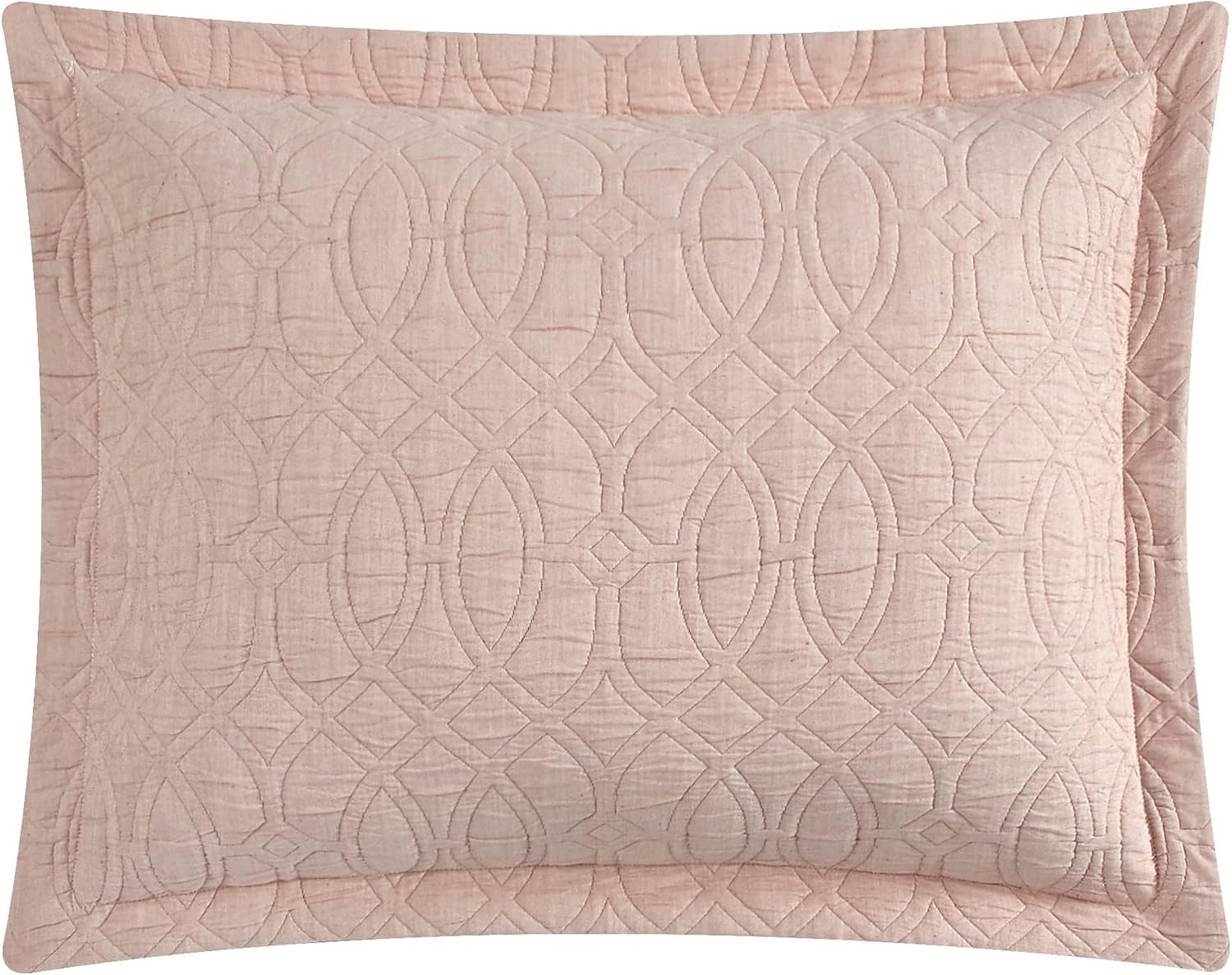 Chic Home Blush Bed in a Bag Comforter Set, King Size (5 Pieces), New York & Company Trinity - Polyester Bedding with Jacquard Interlaced Pattern - Comforter, Pillow Shams and Decorative Pillows